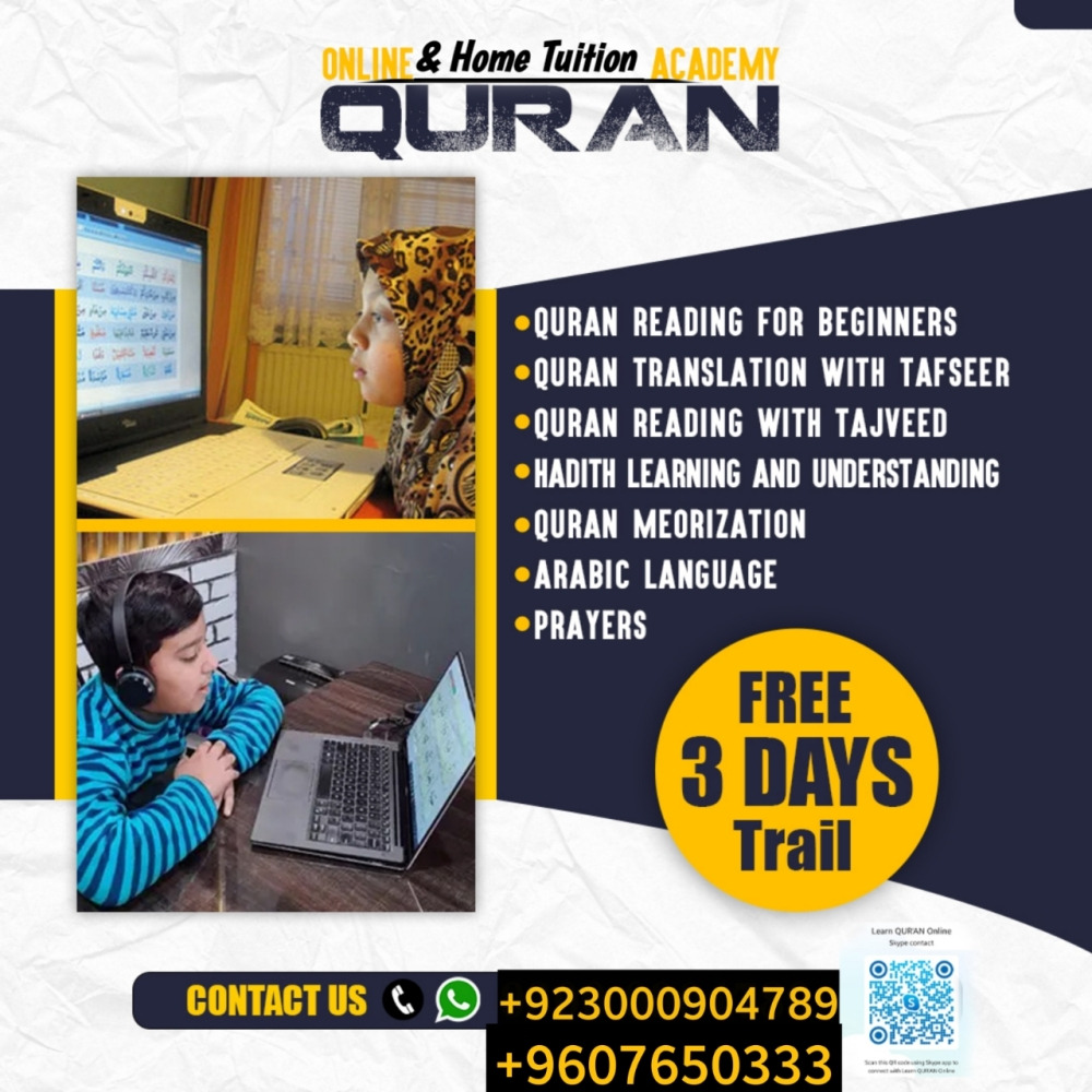 Quran Teacher available for home tuition,online or class