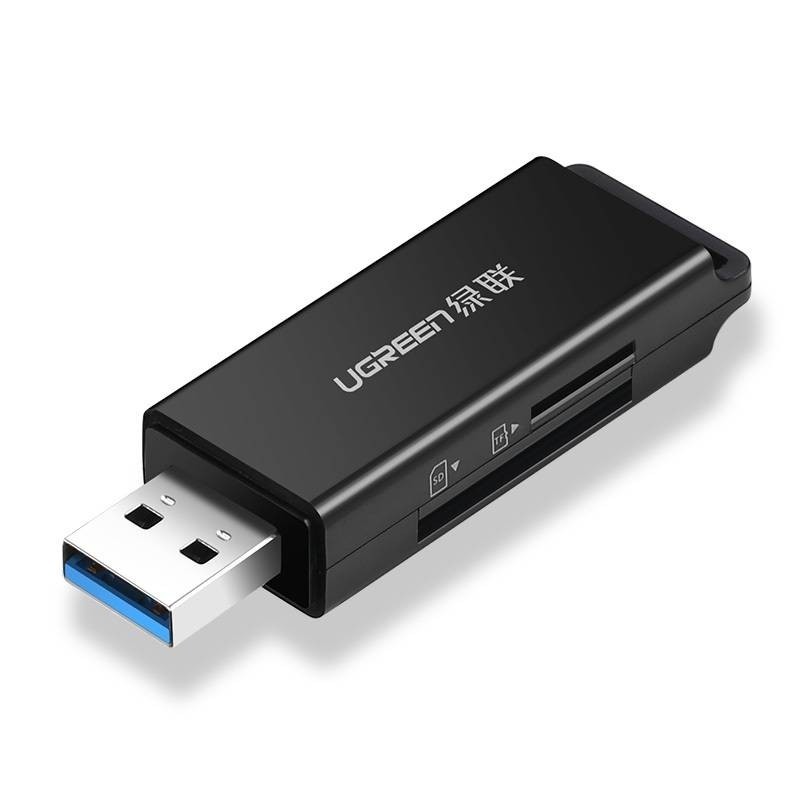 Ugreen USB 3.0 to TF + SD Dual Card Reader Black 40752