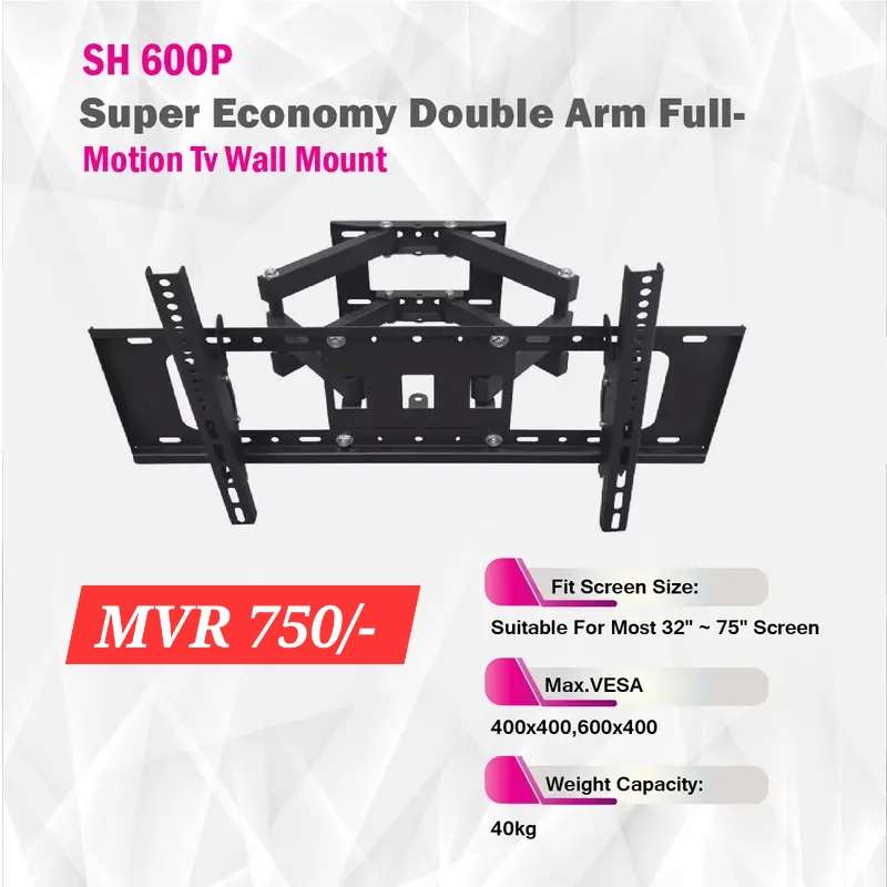 SH-600PSuper Economy Double Arm Full-motion Tv Wall Mount Free Delivery 3325577