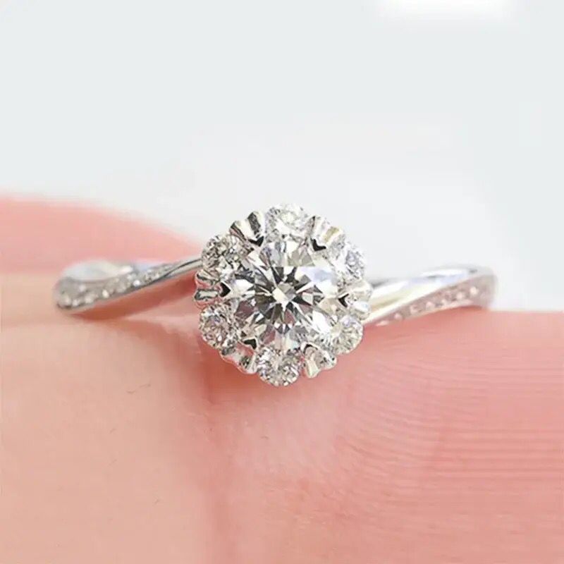 Elegant Lady Wedding Band Delicate Proposal Party Ring