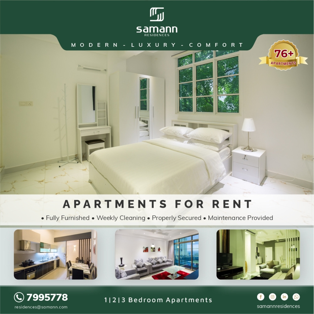 APARTMENTS FOR MONTHLY RENT! | Call 7995778