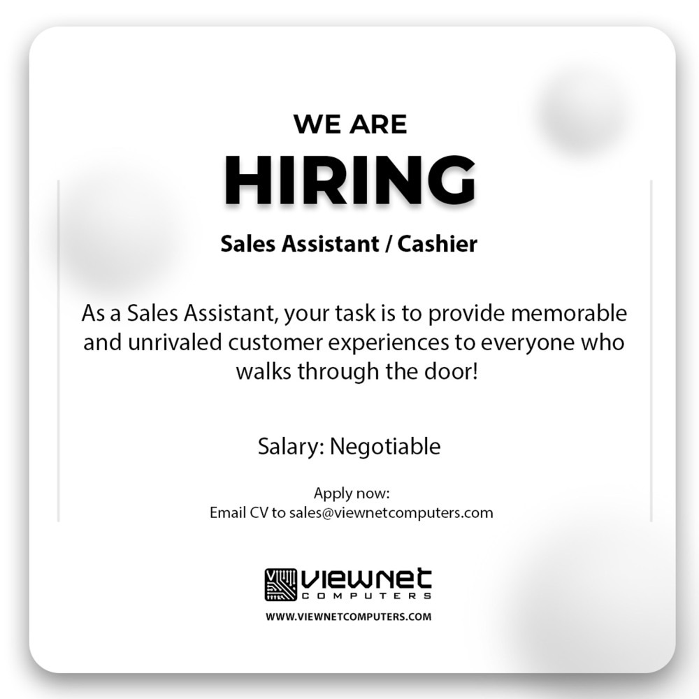 Sales Assistant / Cashier