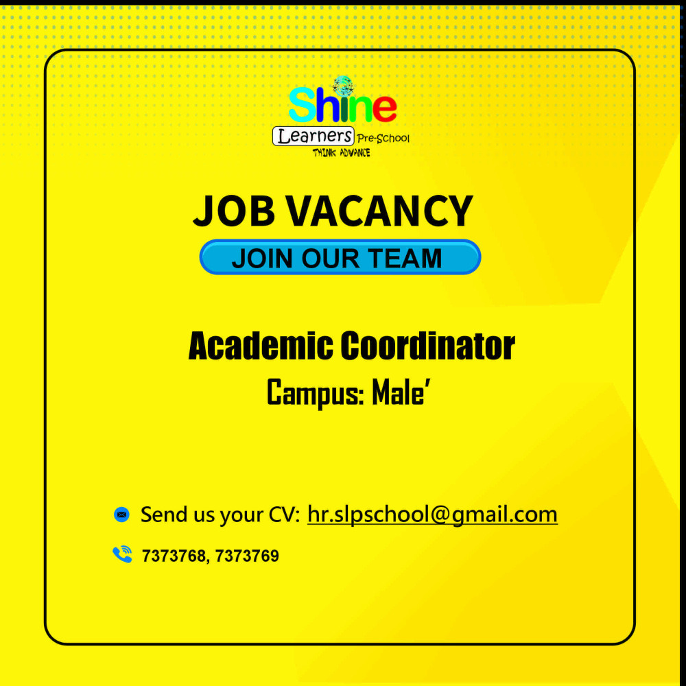 Academic Coordinator ( Female ) @Male Campus