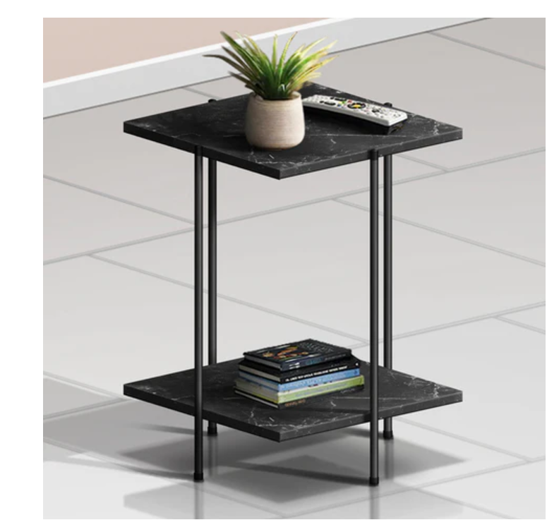 Side Table | SKU: 57111 | PARTICLE BOARD + METAL | Color: BLACK | Brand: GDX