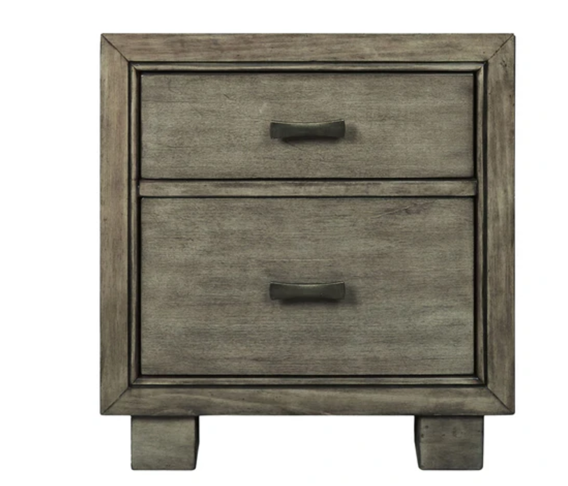 Bedside Table | SKU: 47342 | WITH 2 DRAWERS | Color: GREY | Brand: ASHLEY