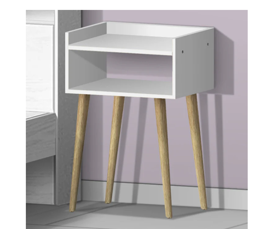 Bedside Table | SKU: 48805 | OPEN | Brand: UBL | Color: WHITE