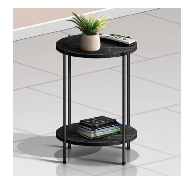 Side Table | SKU: 57110 | PARTICLE BOARD + METAL | Color: BLACK