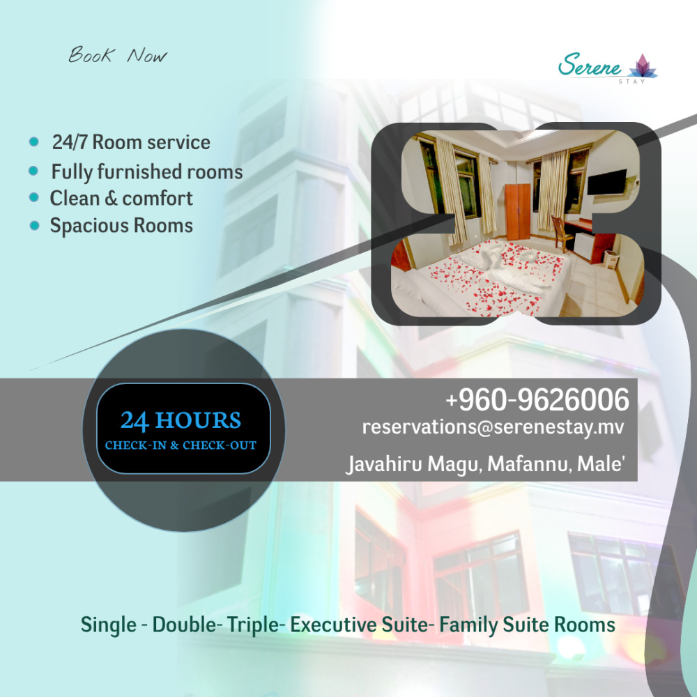 Rooms For Daily Rent - Book Your Room Now - +960-9626006