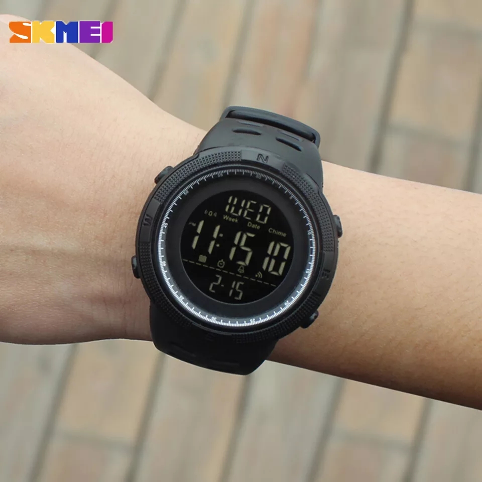 SKMEI Brand Men Sports Watch Waterproof LED Digital Military Wrsit Watch 1251BK