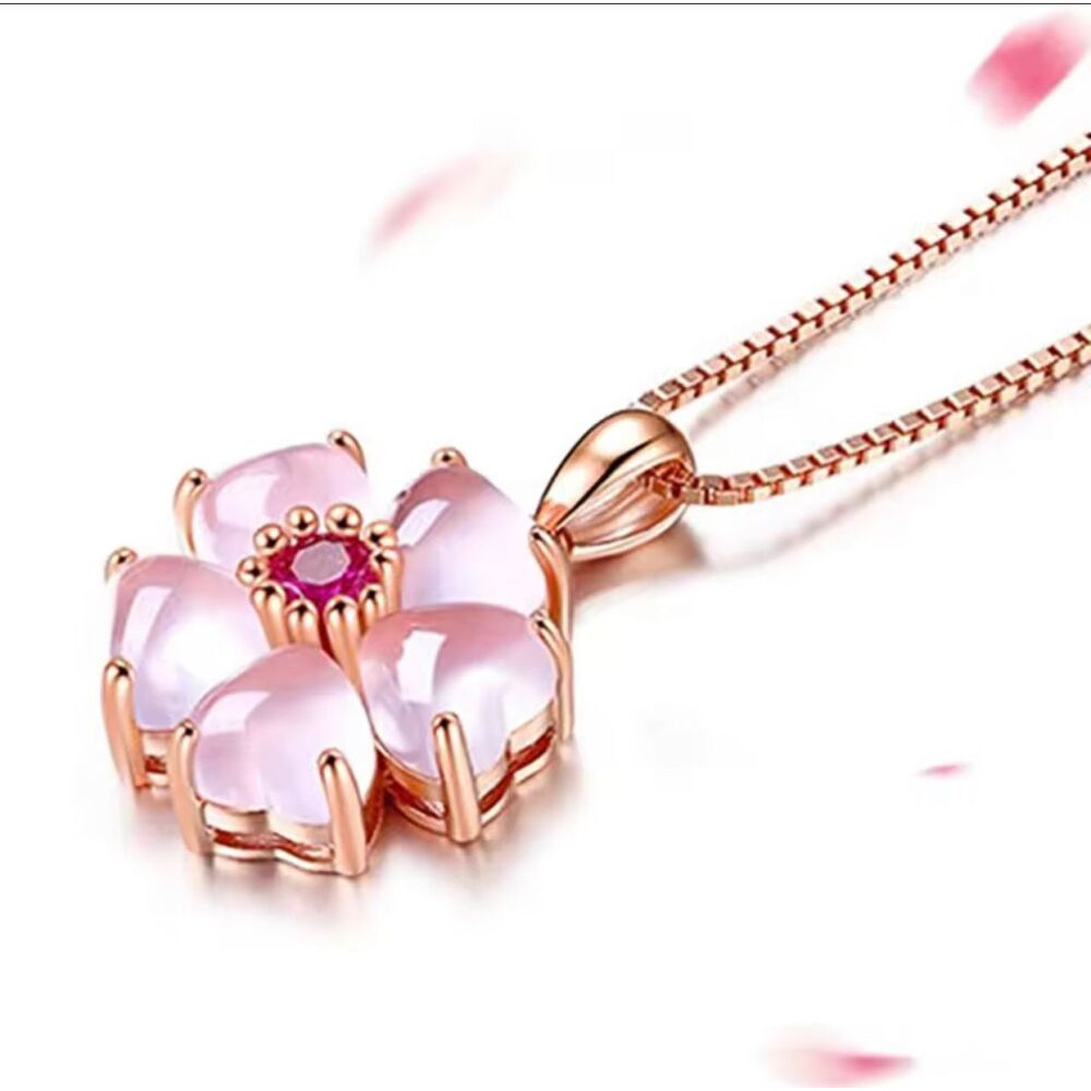 Fancy Flower Necklace Women Temperament Sweet Chain Necklace