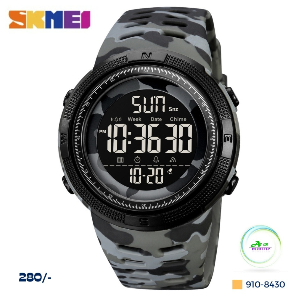 Digital Watch 2070WT Skmei Wristwatch Water proof level 5ATM