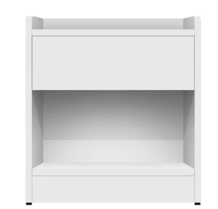 Bedside Table | SKU: 53519 | WITH 1 DRAWER | Brand: BNF | Color: WHITE