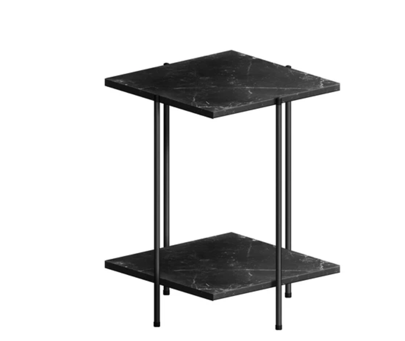 Side Table | SKU: 57111 | PARTICLE BOARD + METAL | Color: BLACK | Brand: GDX