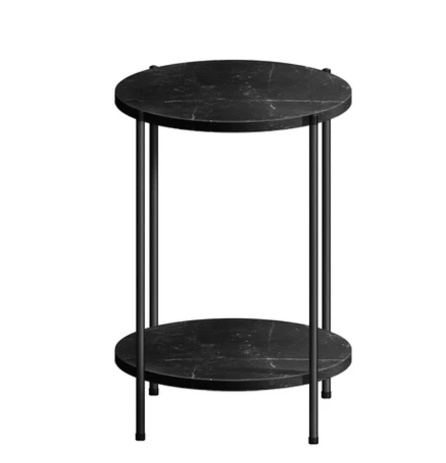 Side Table | SKU: 57110 | PARTICLE BOARD + METAL | Color: BLACK