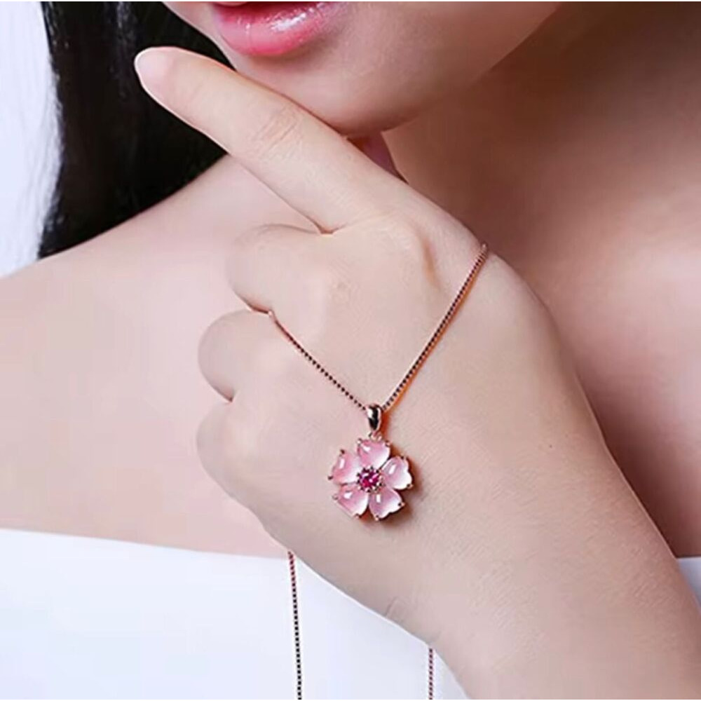 Fancy Flower Necklace Women Temperament Sweet Chain Necklace