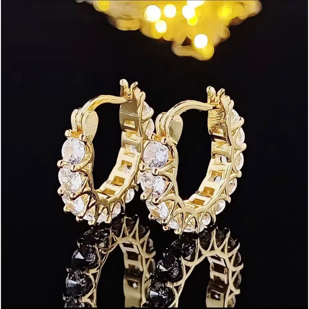 Luxury Gold Color Earrings for Women Party Jewelry Gift