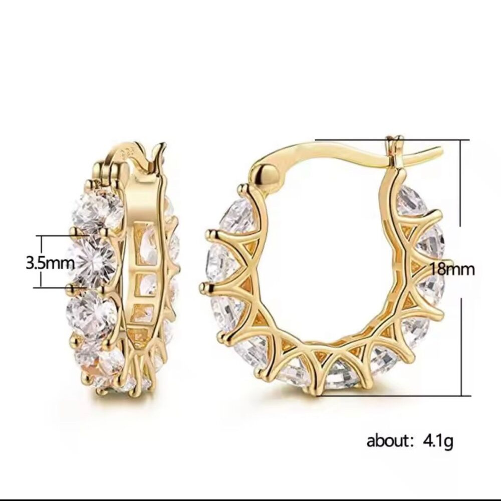 Luxury Gold Color Earrings for Women Party Jewelry Gift